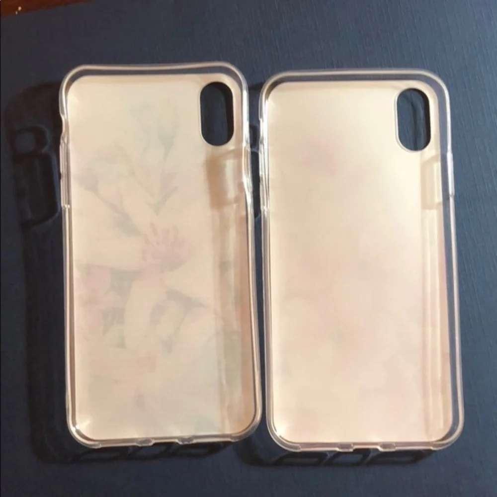 2 New Floral iPhone X Cell Phone Cases